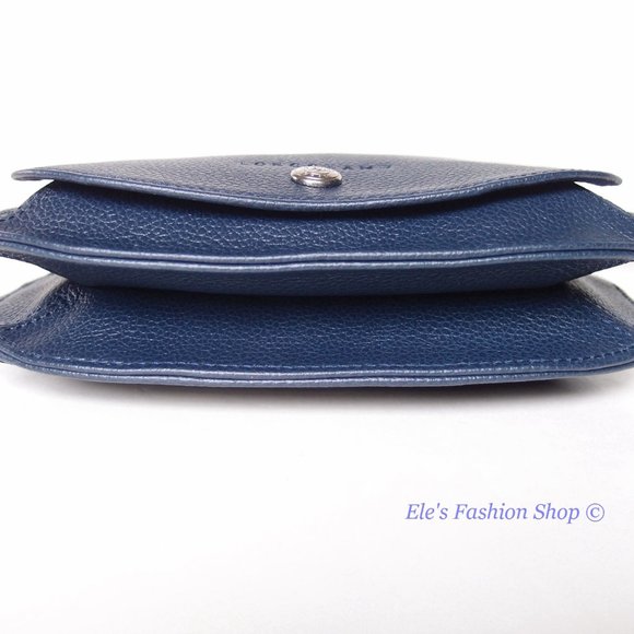 NWT LONGCHAMP Le Foulonne Small Leather Crossbody NAVY BLUE Authentic! - Picture 10 of 15